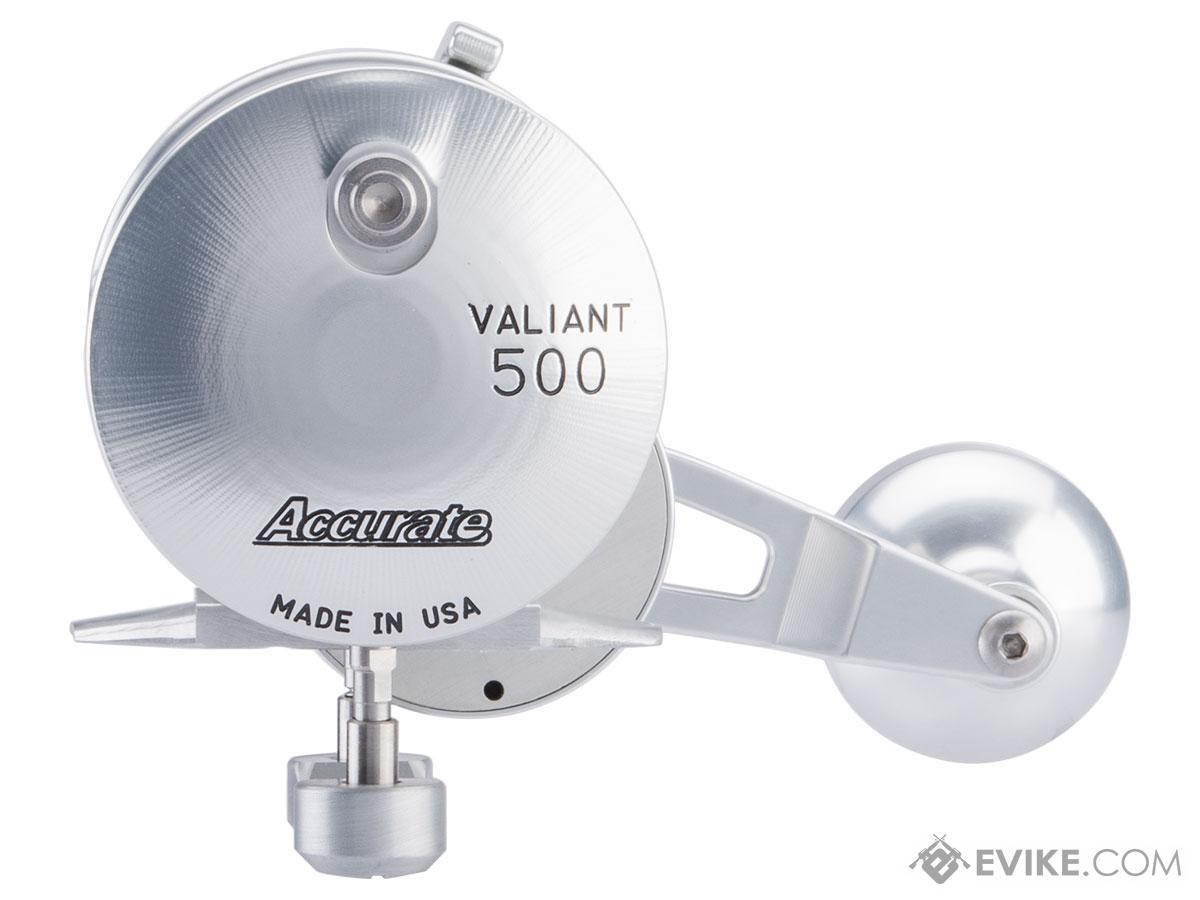 Accurate Fishing Valiant Series Two-Speed Fishing Reel (Size: 1000 / Lefty  / Silver)