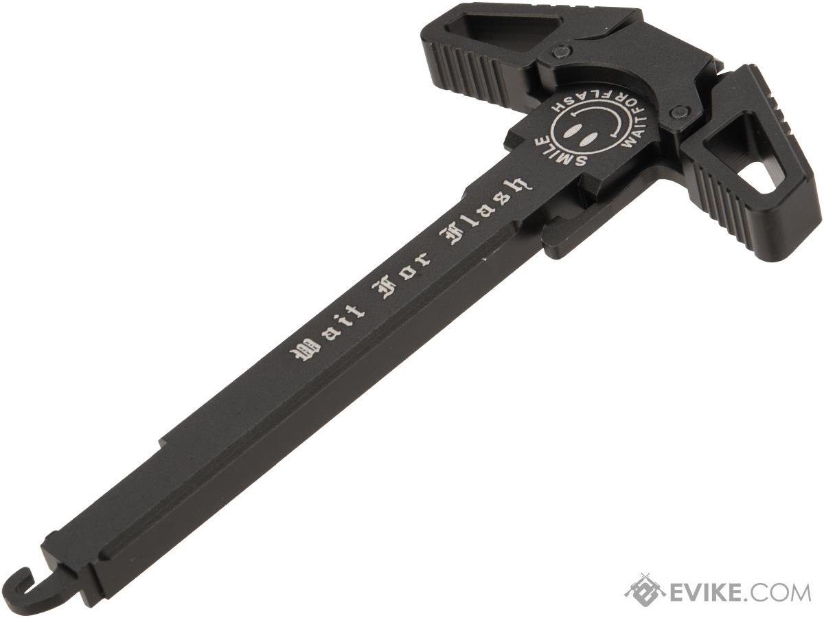 Angel Custom Swift Charging Handle for AR-15 M4 M16 Airsoft AEG Rifles (Model: Black / Wait for Flash)