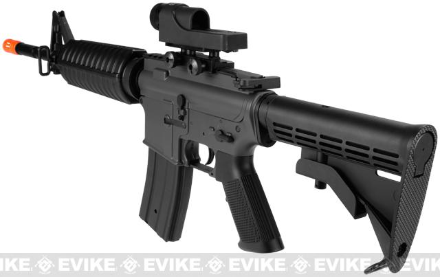 Jg M4a1 Carbine Airsoft Aeg Rifle W Enhanced Lipo Ready Upgraded Gearbox Package Black Gun Only