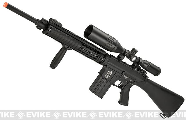 A&K Full Metal SR-25 Airsoft AEG Rifle Gun with Stubby Stock