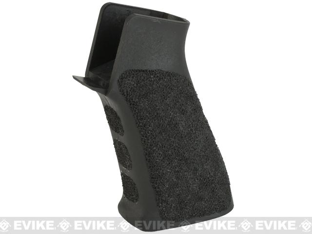 APS Custom Hand Stippled High Speed Motor Grip for M4/M16 Airsoft AEGs - Black