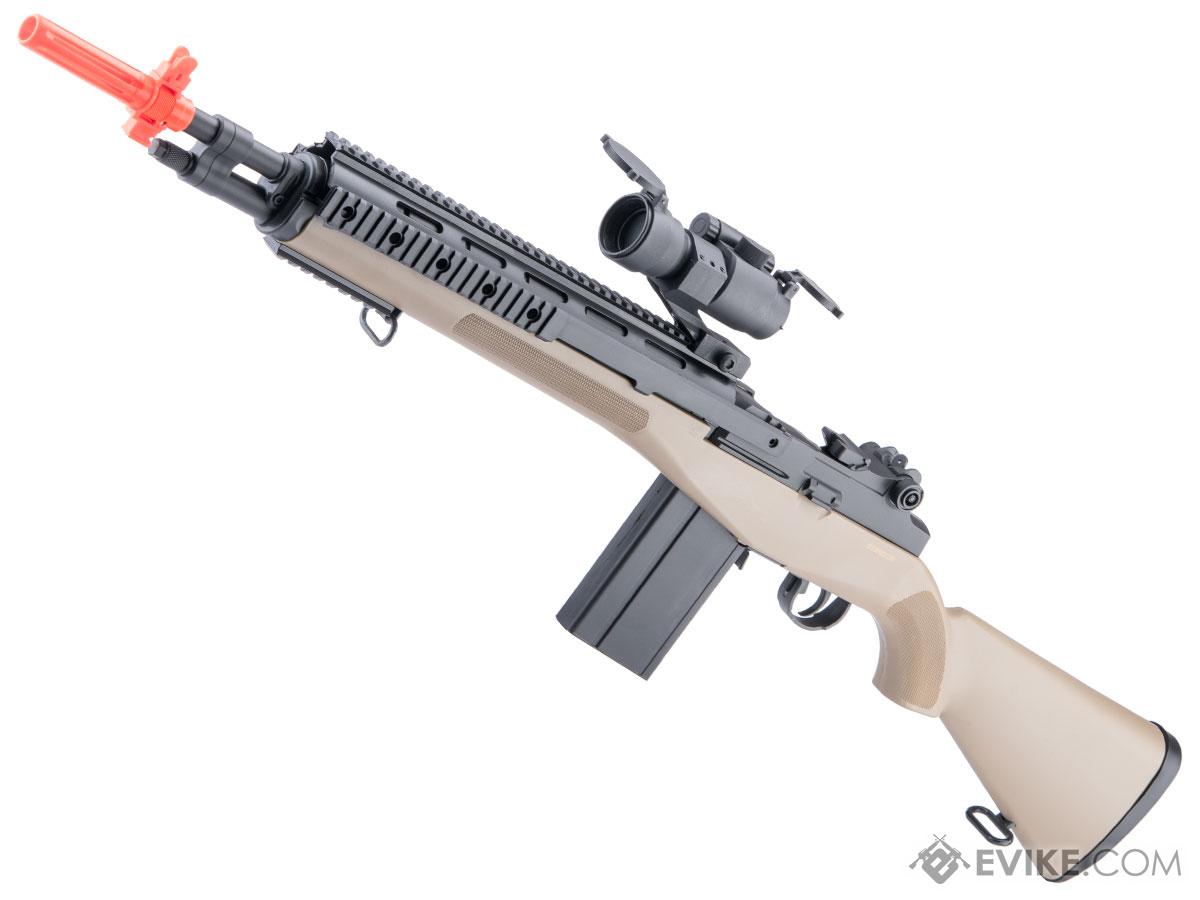 AGM M14 SOCOM Airsoft Spring Powered Rifle Package (Color: Tan