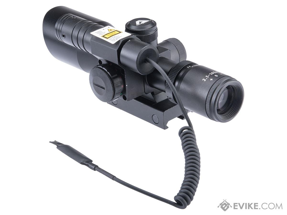 AIM Sports 2.5-10x40 Dual Illuminated Tactical Scope w/ Green Laser,  Accessories & Parts, Scopes & Optics, Rifle Scopes - Evike.com Airsoft  Superstore