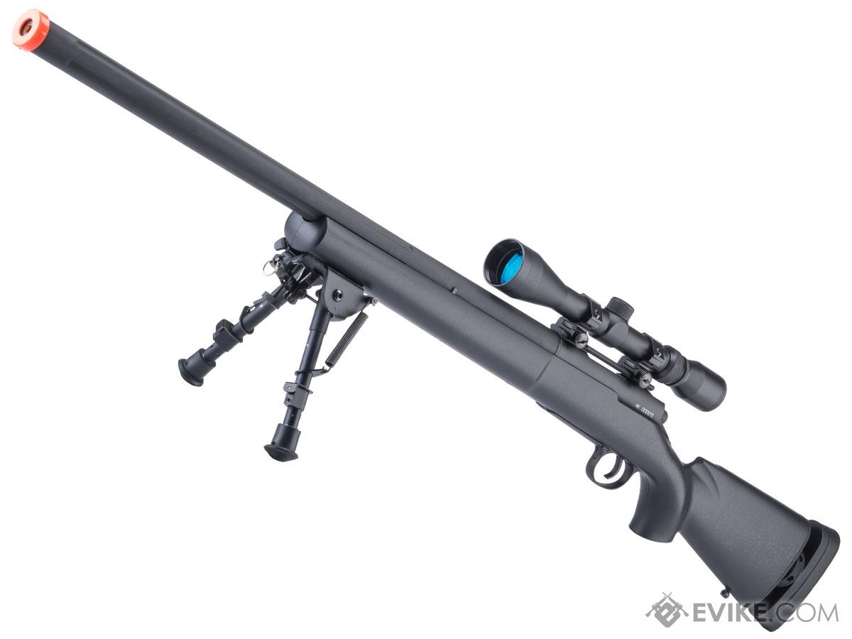 A&K SOCOM Type M24 Gas-Powered Airsoft Bolt Action Sniper Rifle w/ Fluted  Barrel (Model: Black Polymer Stock), Airsoft Guns, Shop By Rifle Models,  M700 / M24 / M40 / VSR10 