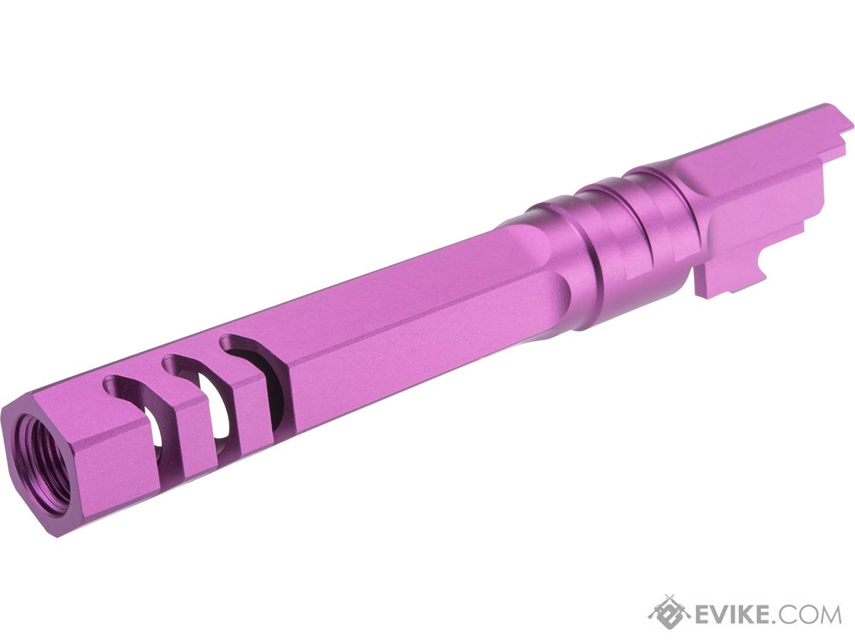 EDGE Custom CNC HEXA Outer Aluminum Barrel for Tokyo Marui 1911 / Hi-CAPA Gas Blowback Airsoft Pistols (Color: Purple)