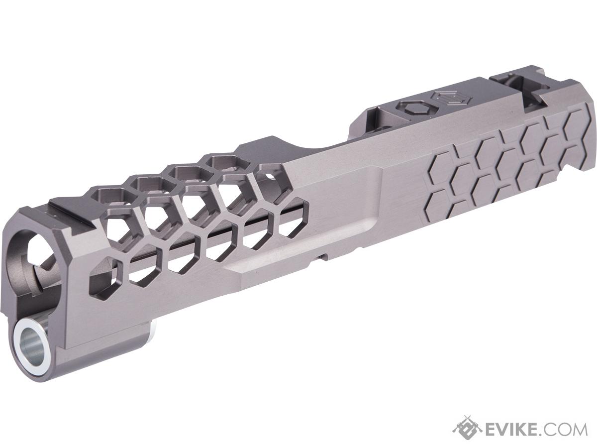 EDGE Airsoft HIVE Custom 4.3 Slide for Tokyo Marui Hi-Capa Airsoft Pistols (Color: Titanium Grey)