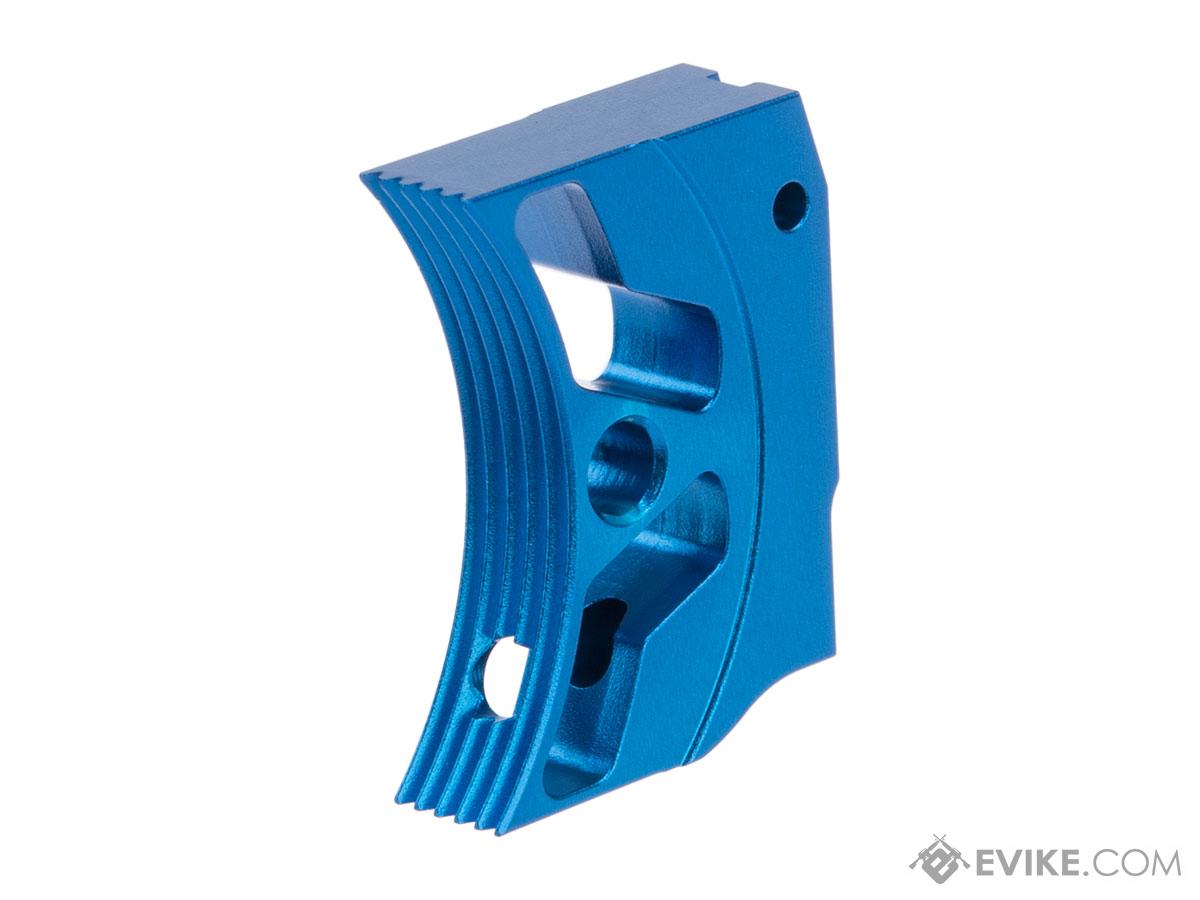 EDGE Airsoft Aluminum Trigger for Hi-CAPA / 1911 Gas Blowback Airsoft Pistols - Type 3 (Color: Blue)