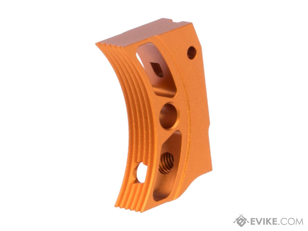 EDGE Airsoft Aluminum Trigger for Hi-CAPA / 1911 Gas Blowback Airsoft Pistols - Type 4 (Color: Orange)