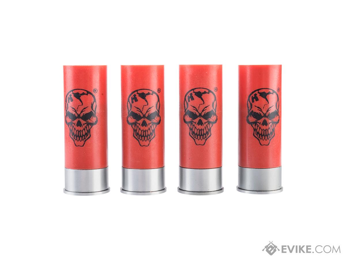 APS XPower CAM CO2 SMART Shotgun Shells for MK1, MK3 and Striker-12 Airsoft Shotguns (Color: Red / 4-Pack)
