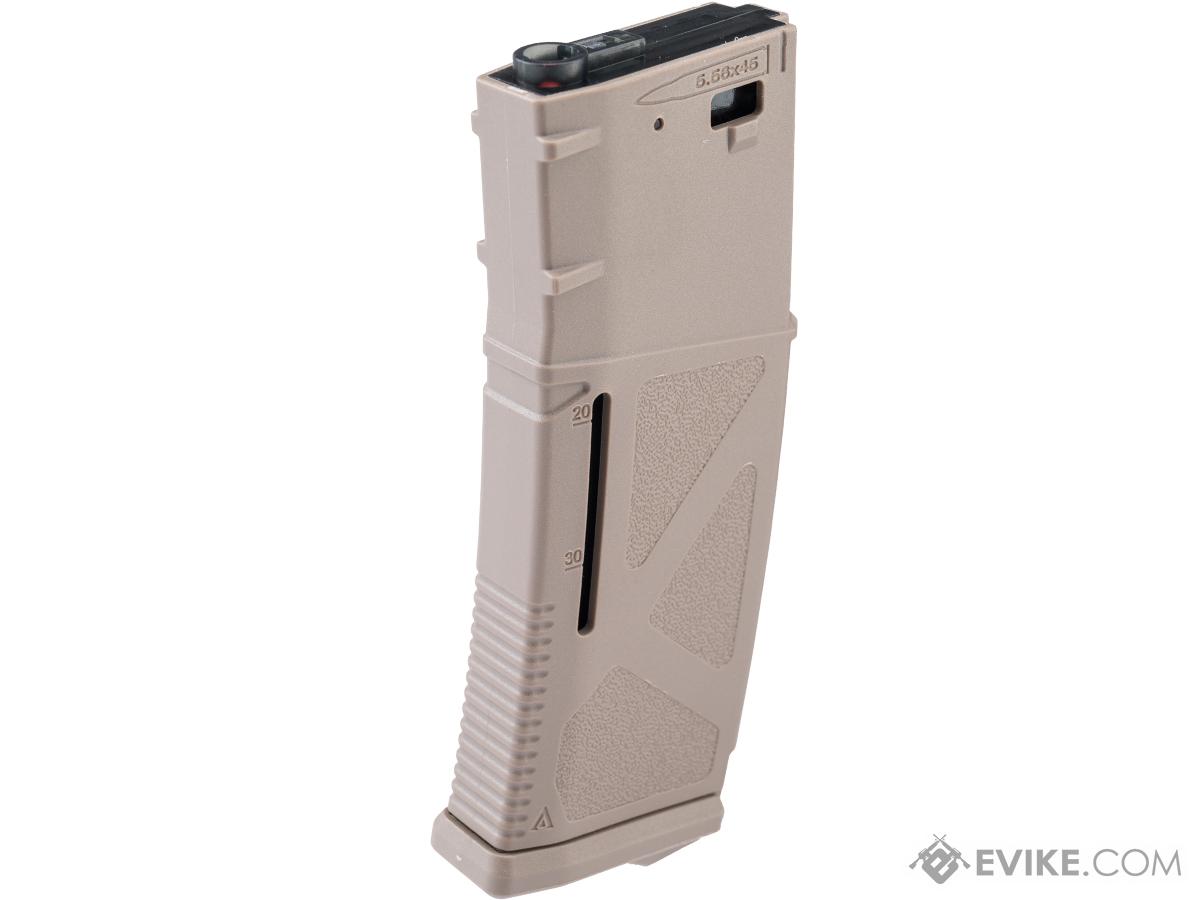 Arcturus AR MOD1 Windowed EMM Variable Cap 30/130 Round Mid-Cap Magazine for M4 / M16 Series Airsoft AEG Rifles (Color: Flat Dark Earth / Single Mag)