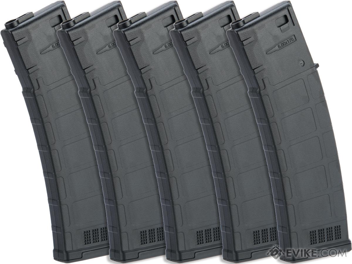 ARES AMAG 170rd Magazine M4 / M16 Mid Cap Magazine for AEG Rifles (Color: Black / 5 Pack)