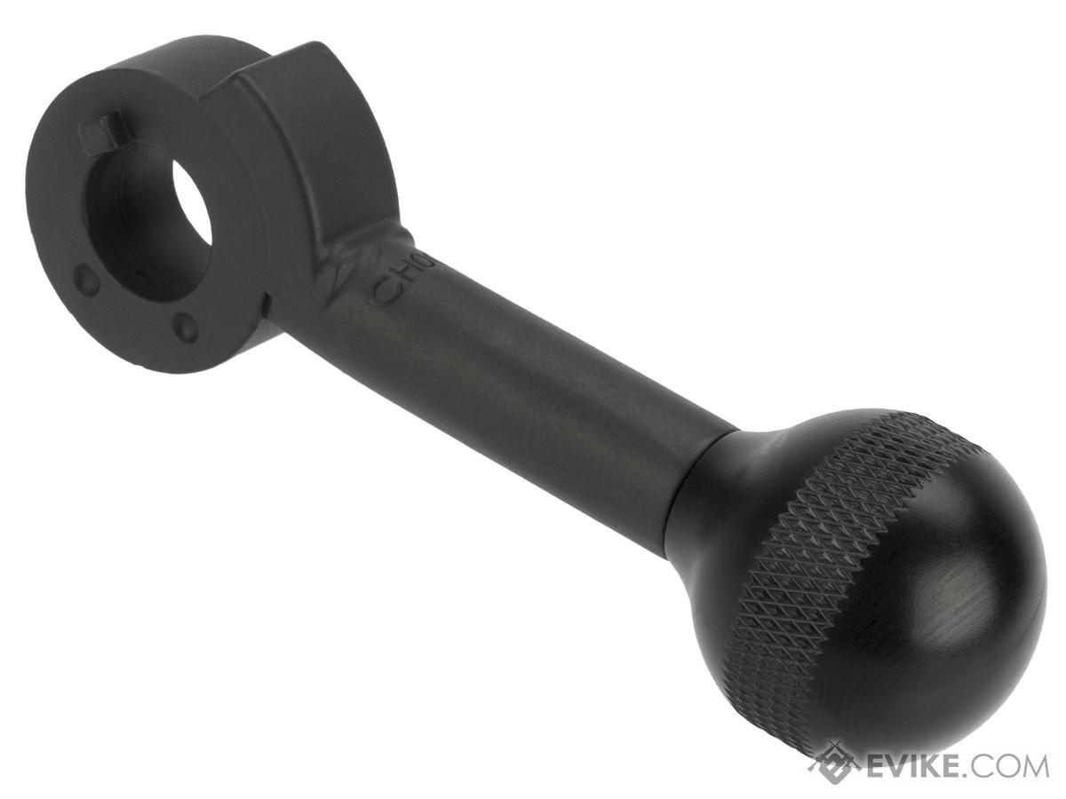 Amoeba CNC Machined Bolt Handle for Striker S1 Airsoft Sniper Rifle (Model: Knurled Sphere / Matte Grey)