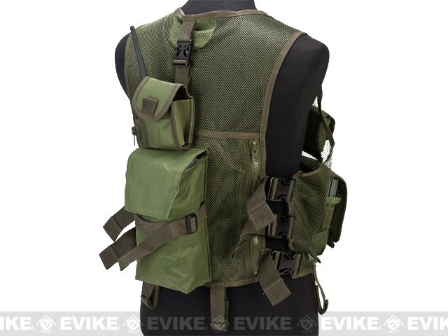 GxG High Speed Airsoft Vest w/ Integrated Pouches - OD, Tac. Gear ...