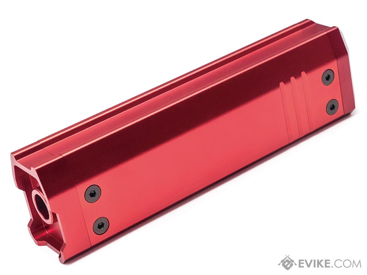 ASG 14mm Negative Barrel Extension for AAP-01 Gas Blowback Airsoft Pistols (Model: Long / Red)