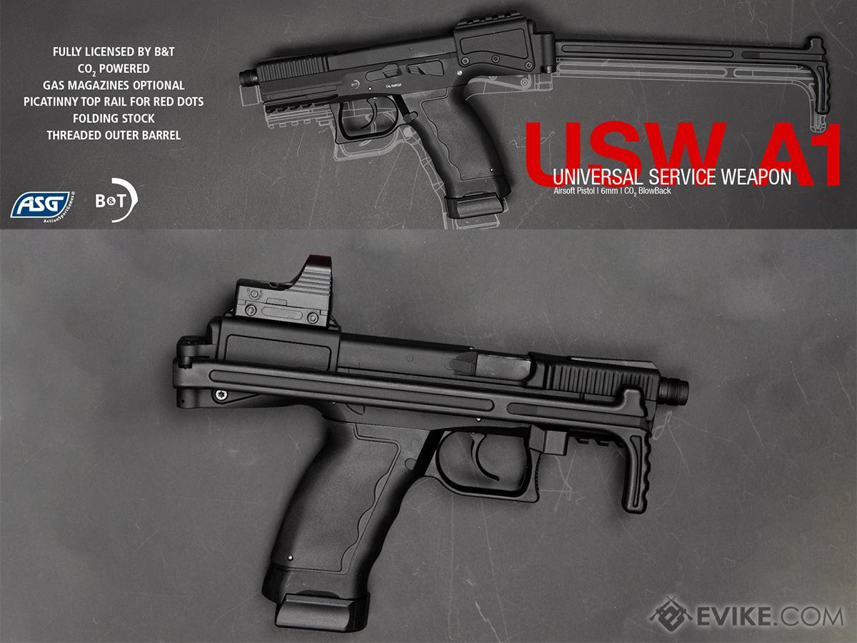 ASG - Pistolet Semi-Auto B&T USW A1 GBB - Gaz - Noir (1 Joules) - Elite  Airsoft
