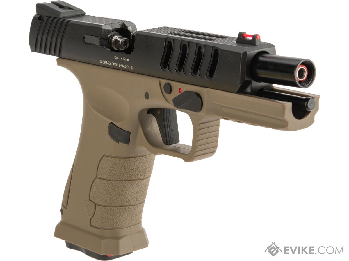 APS Shark Full Automatic Select-Fire CO2 Gas Blowback .177 / 4.5mm Air ...