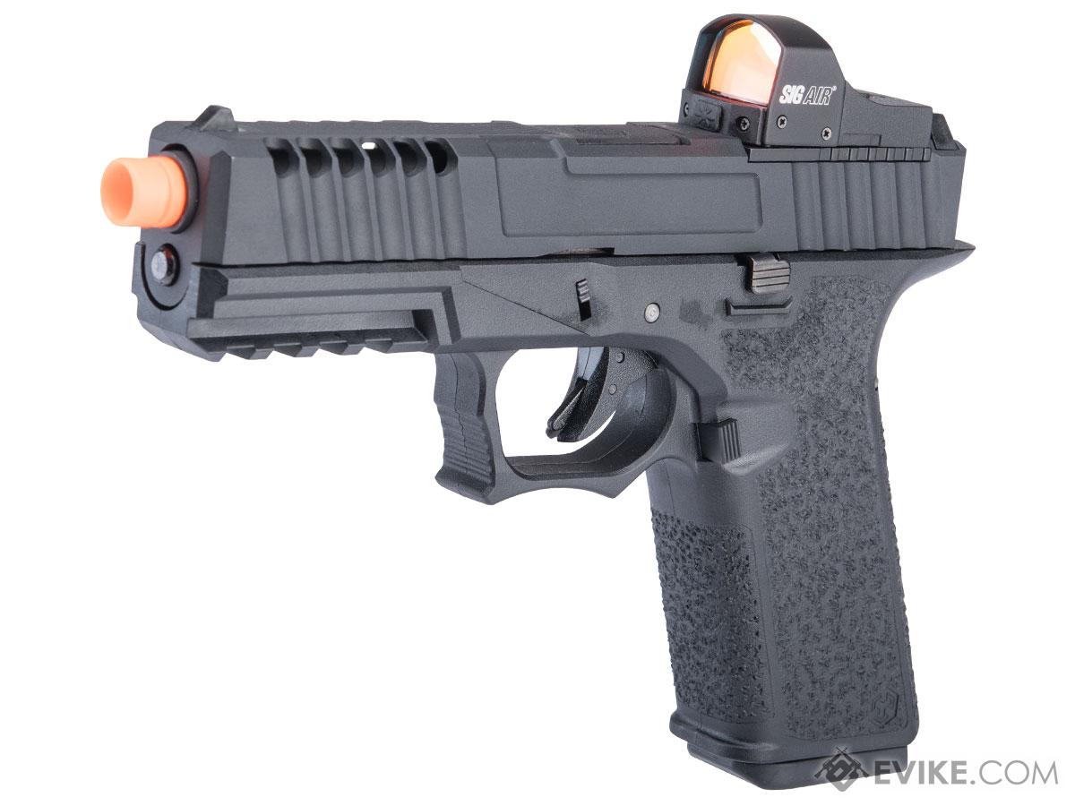 AW Custom VX7 Series Gas Blowback Airsoft Pistol (Model: Z80 -  Matrix Red Dot Sight / Green Gas / Black)