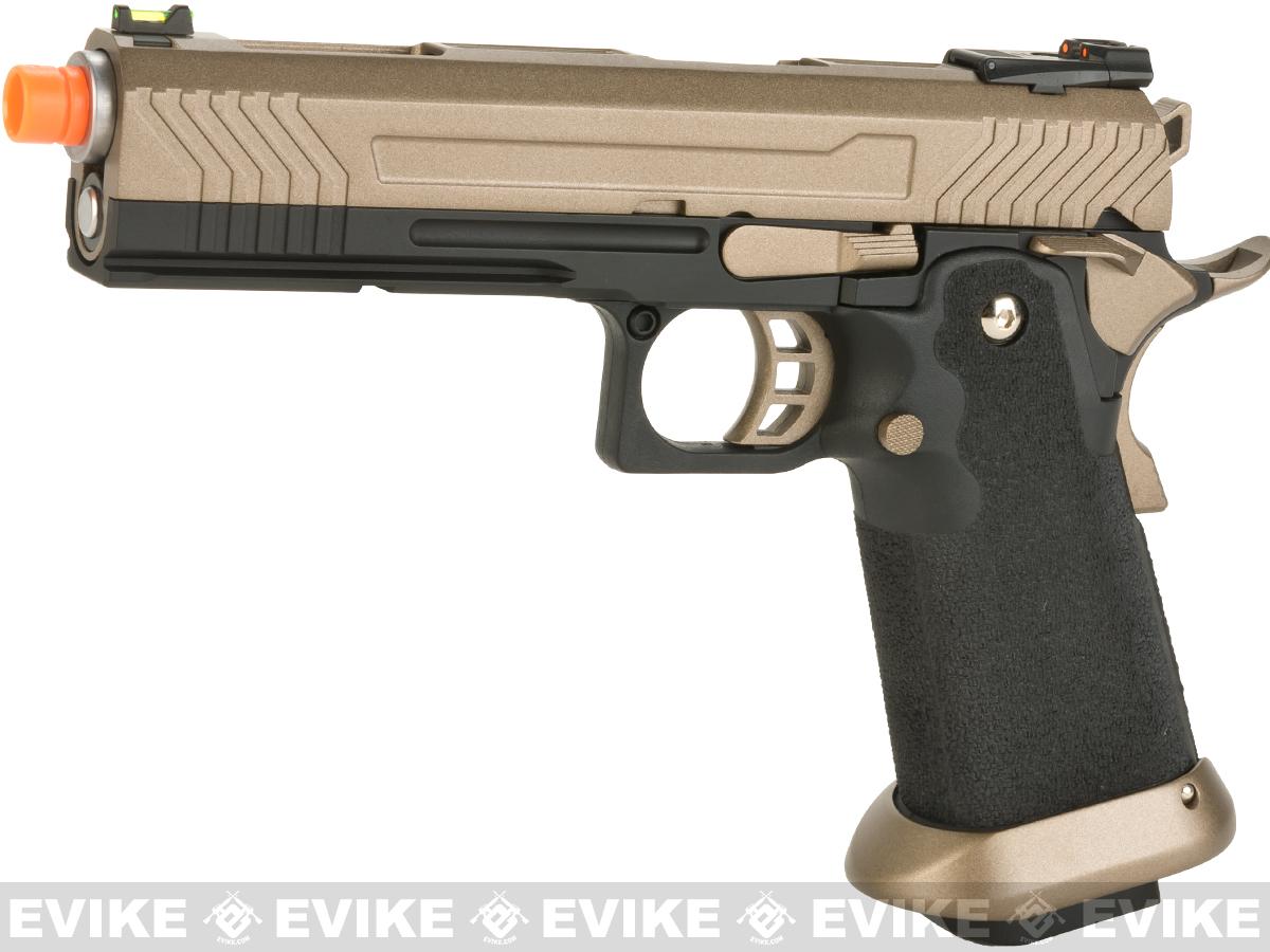 AW Custom Hi-Capa Competition Grade Gas Blowback Airsoft Pistol (Color: Flat Dark Earth Slide)