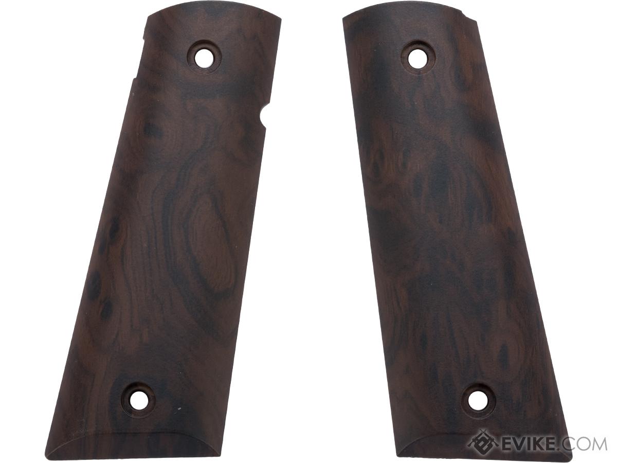 AW Custom Grip Panel Set for 1911 Series Airsoft GBB Pistols (Style: Imitation Wood / Smooth)