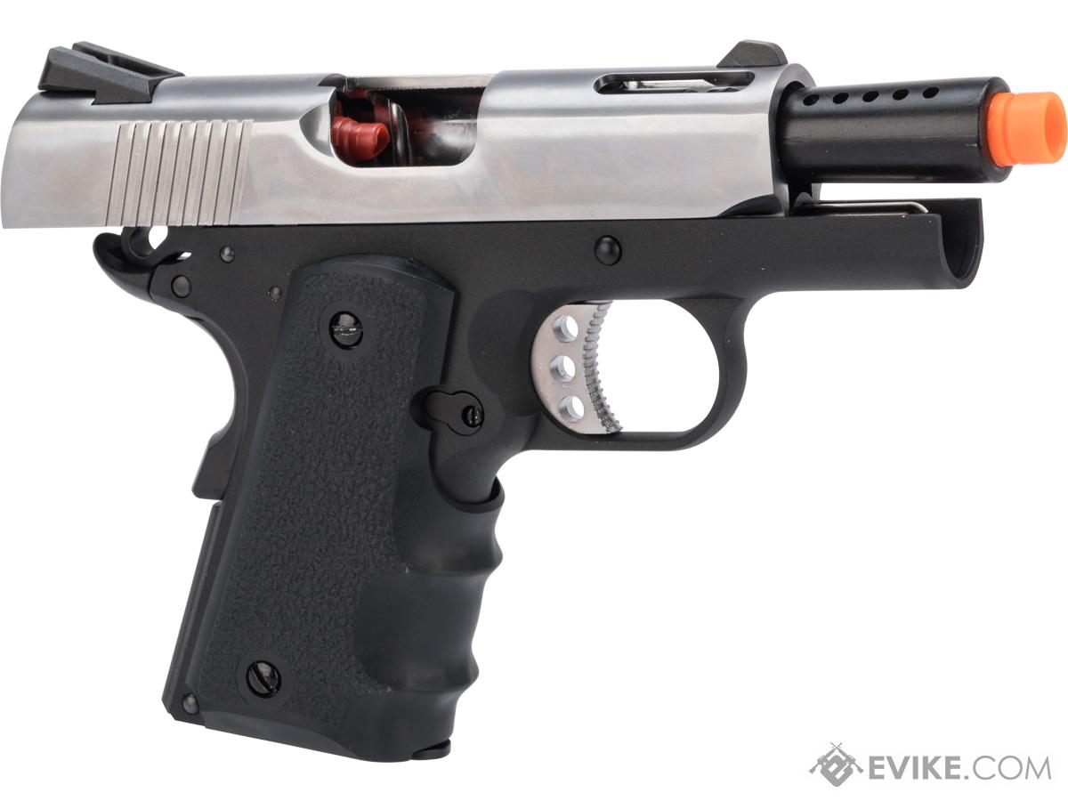 AW Custom NE10 Series 1911 Officer Size GBB Pistol (Color: Silver Slide /  Black Frame), Airsoft Guns, Gas Airsoft Pistols - Evike.com Airsoft  Superstore