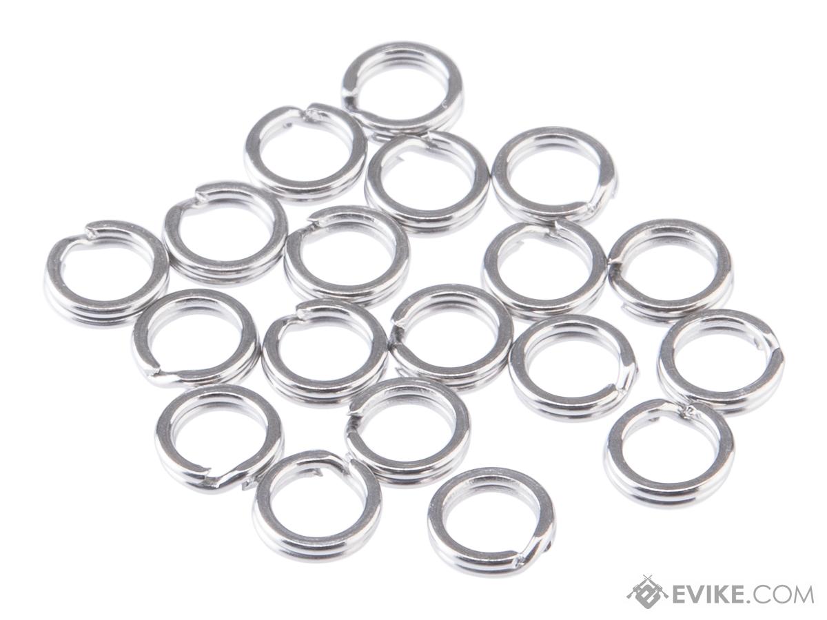 Battle Angler Steel Flat Split Ring Pack of 20 pcs (Size: #8 / 143 LBS)