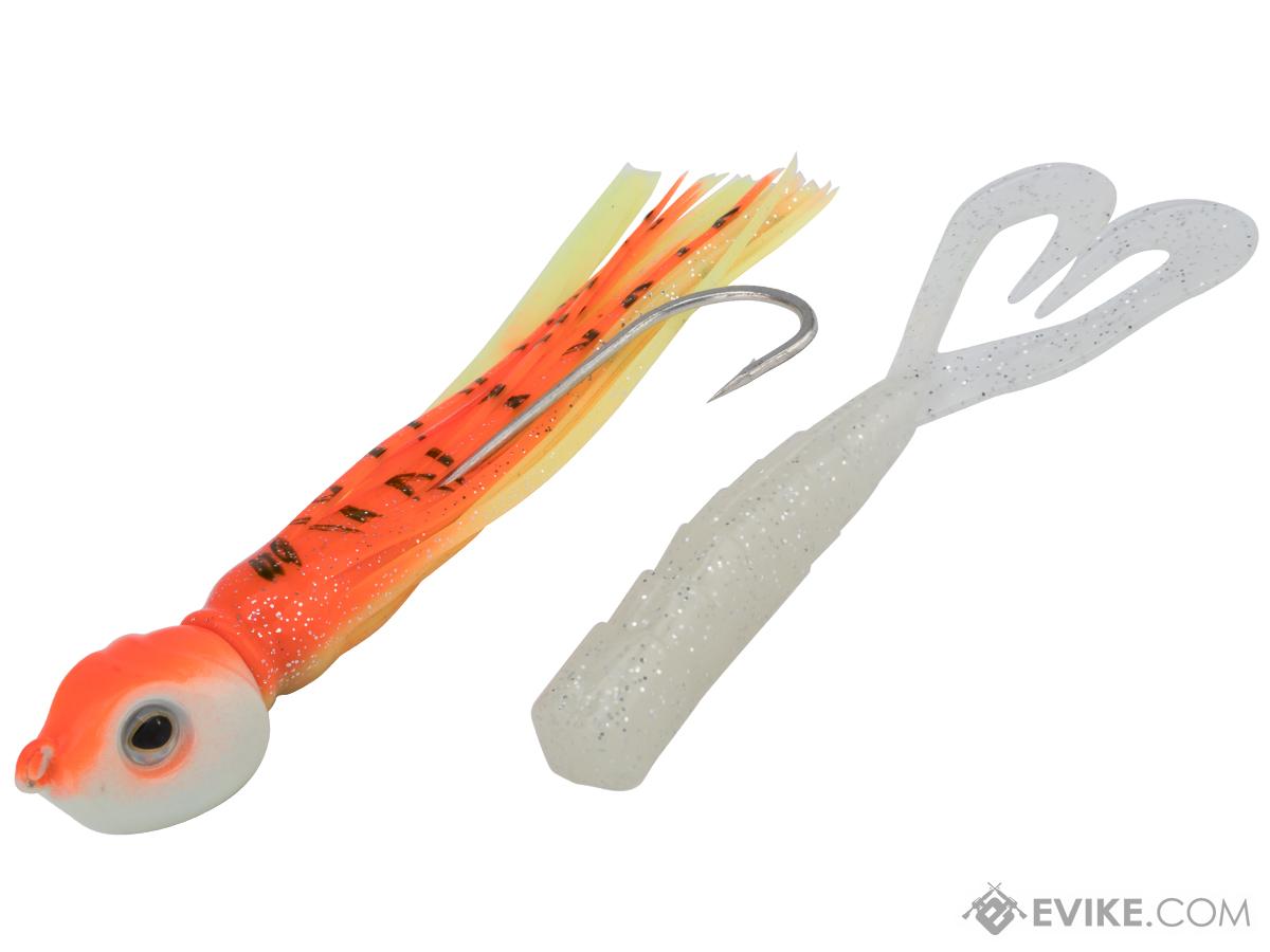 Battle Angler War Head Jigging Lure (Color: Orange - White Glow / 8oz)