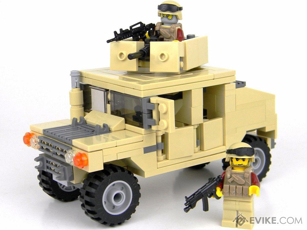 Battle Brick Customs Vehicle Set (Model: U.S. Army Desert Humvee), MORE ...