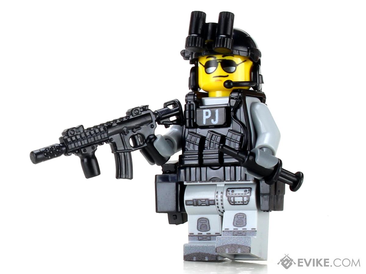 SWAT riot Police sniper Minifigure made with real LEGO® minifigure