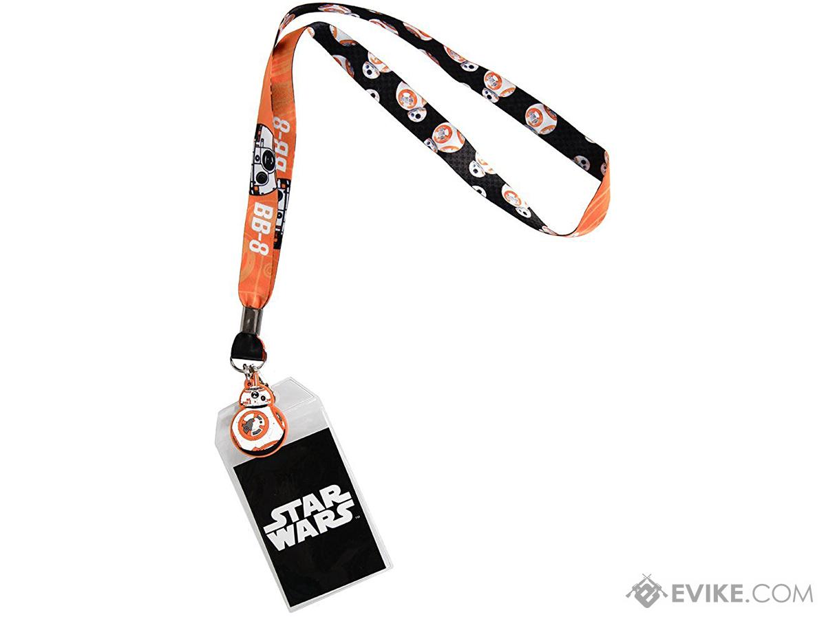 Star Wars Bb8 Lanyard W  Medallion & Id   Badge Holder - Orange   Gray 