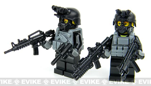 Battle Brick Customs Military Mini-Figure (Model: Black OPS Commandos ...