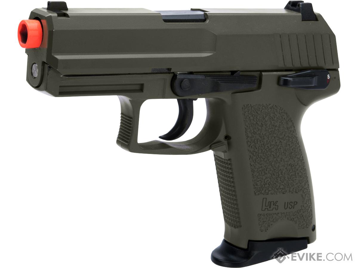 Heckler & Koch USP Compact NS2 Airsoft GBB Pistol by KWA w/ Black Sheep Arms Custom Cerakote (Color: OD Green)