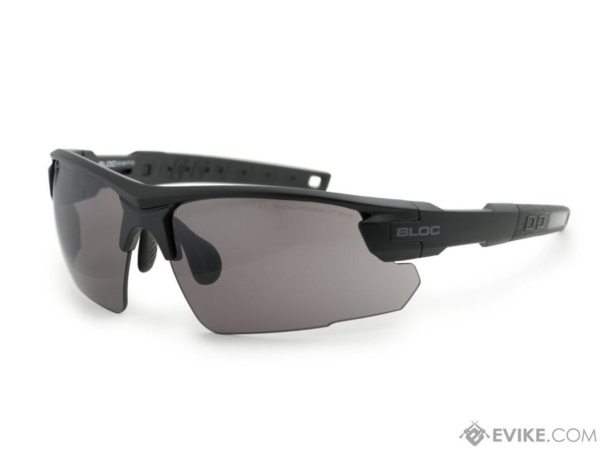 BLOC Tactical Predator Ex Vat Glasses (Model: Black Frame / Smoke Lens)