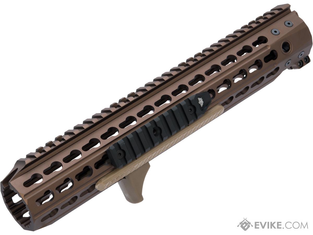 Bolt Airsoft CNC Aluminum 330 Rail 13 Freefloat Keymod Handguard (Color: Tan)