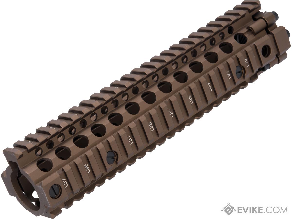 Daniel Defense Airsoft CNC Aluminum MK18 Freefloat Handguard Rail by Bolt (Color: Tan)