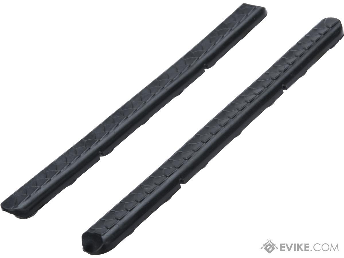 Bolt Airsoft Semi-Rigid Rubber Keymod Slim Rail Cover (Type: Scale / Black 2pc)