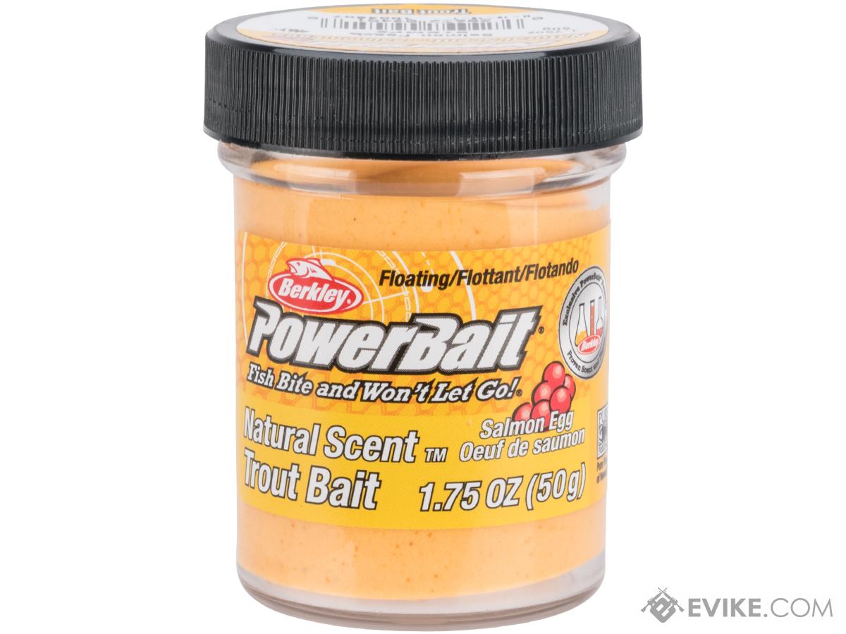 Berkley PowerBait Natural Glitter Trout Fishing Dough Bait; Peach Color;  Salmon Egg Flavor 