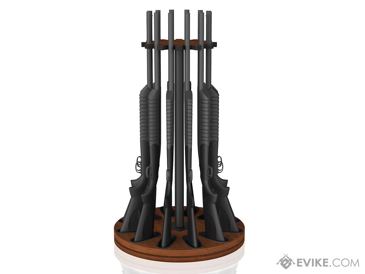 EMG Battle Wall System Professional Grade Wooden Roatating Circular Gun Rack / Display Stand (Capacity: 12 Long Guns)