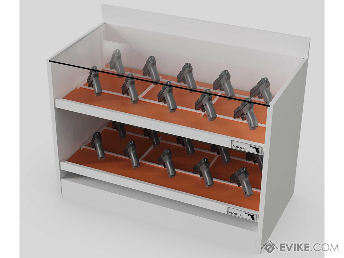 EMG Battle Wall System Pull Out Shelf Display Case & Storage Solution (Model: Pistol Display)