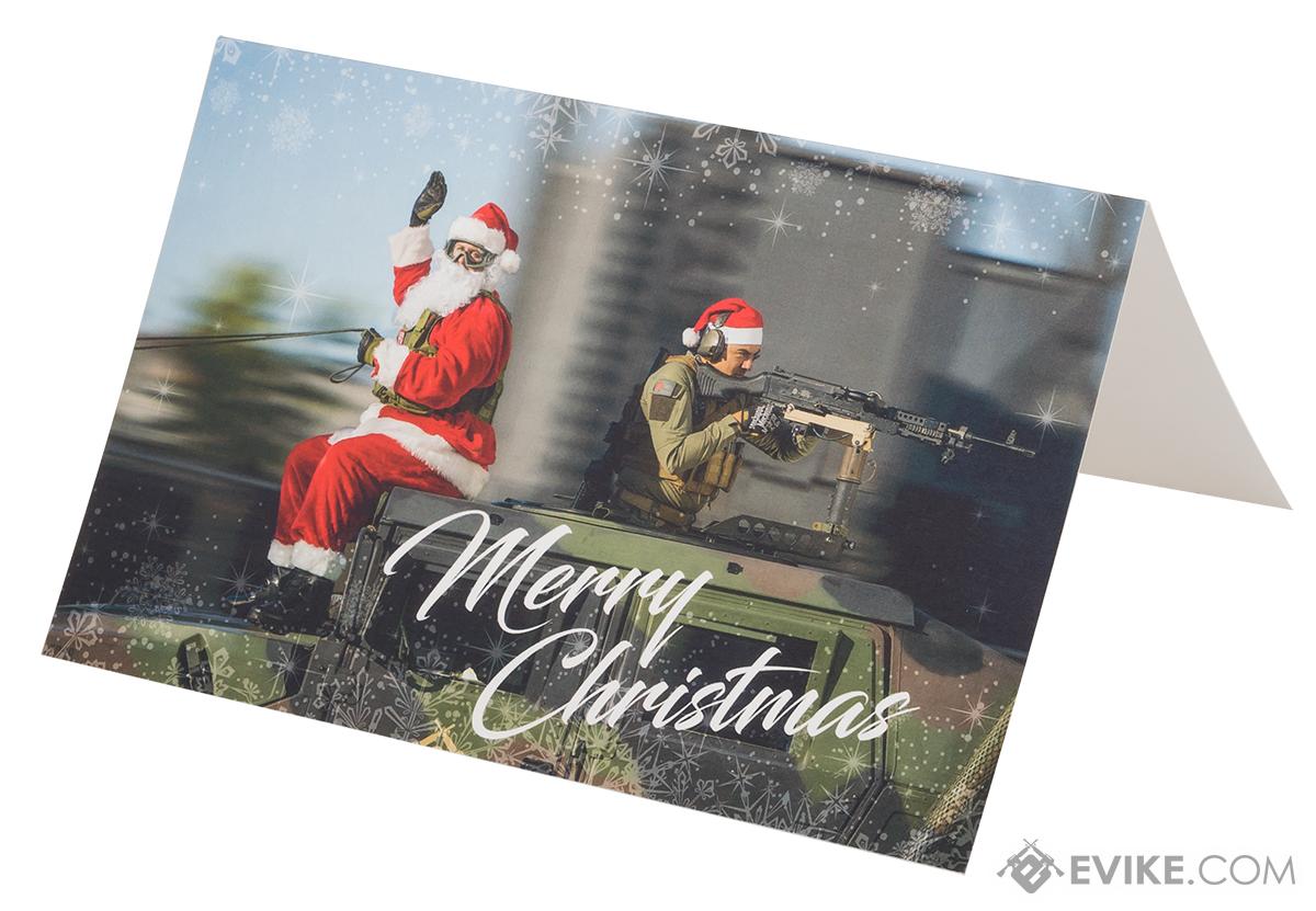 Evike Merry Christmas Holiday Greeting Card Tactical Santa & Helper
