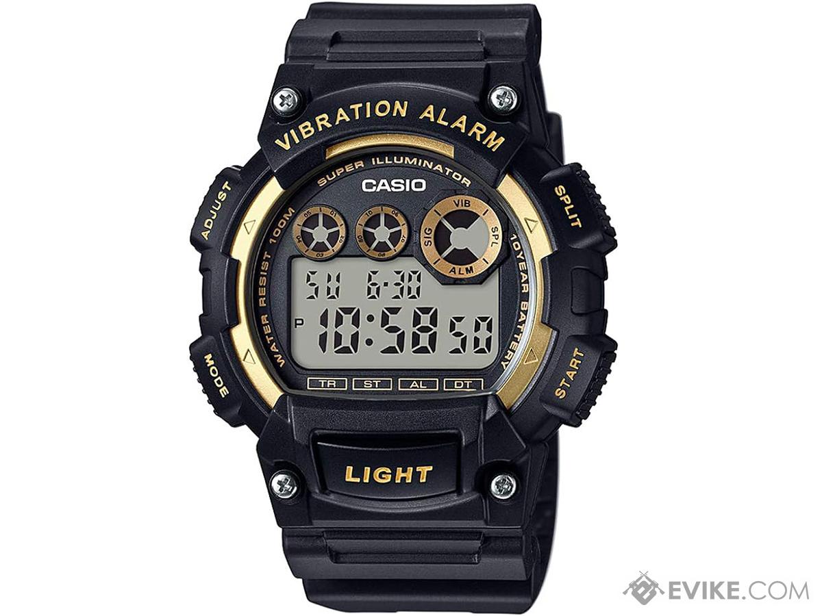 Casio Sports Series W735H Digital Watch (Color: Black & Gold)