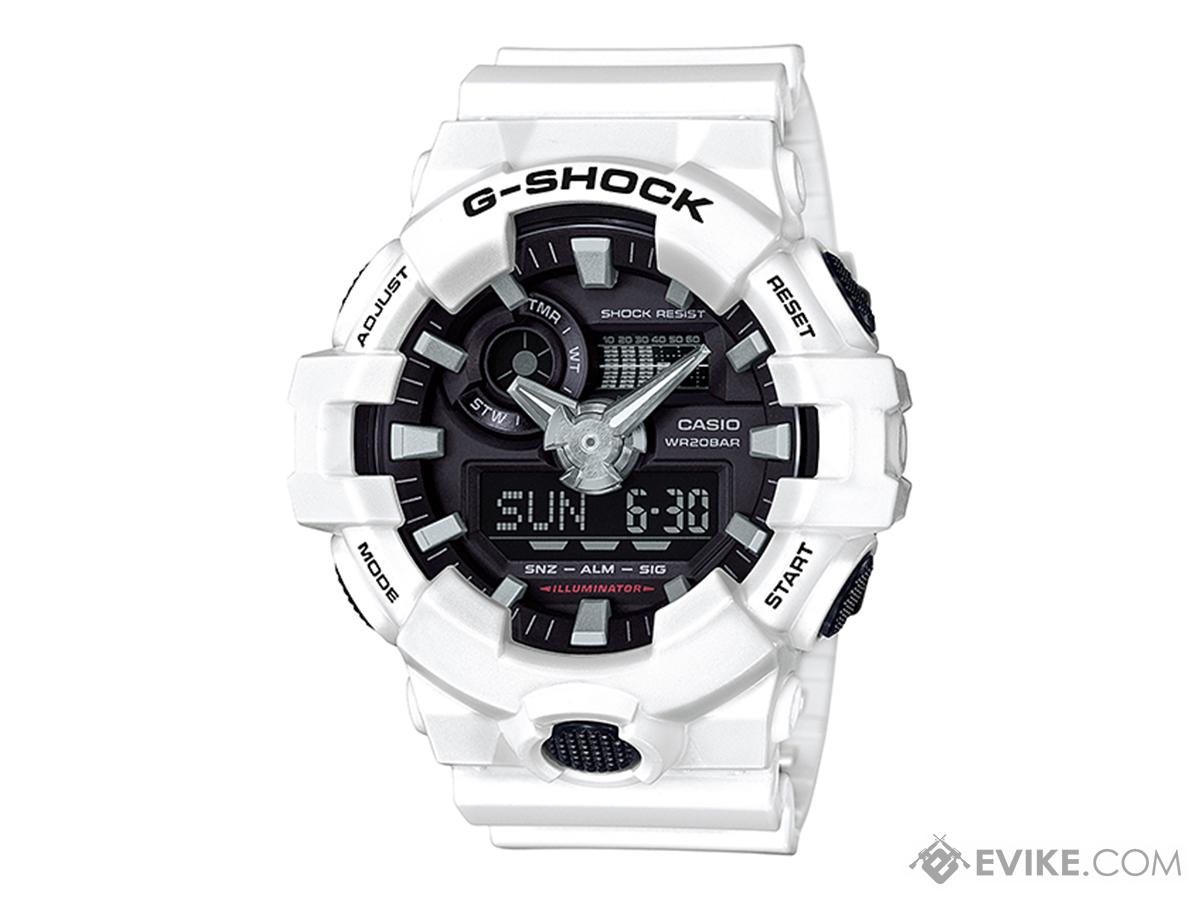 Casio GA700-7A G-Shock Men's Quartz Resin Casual Watch (Color: White)