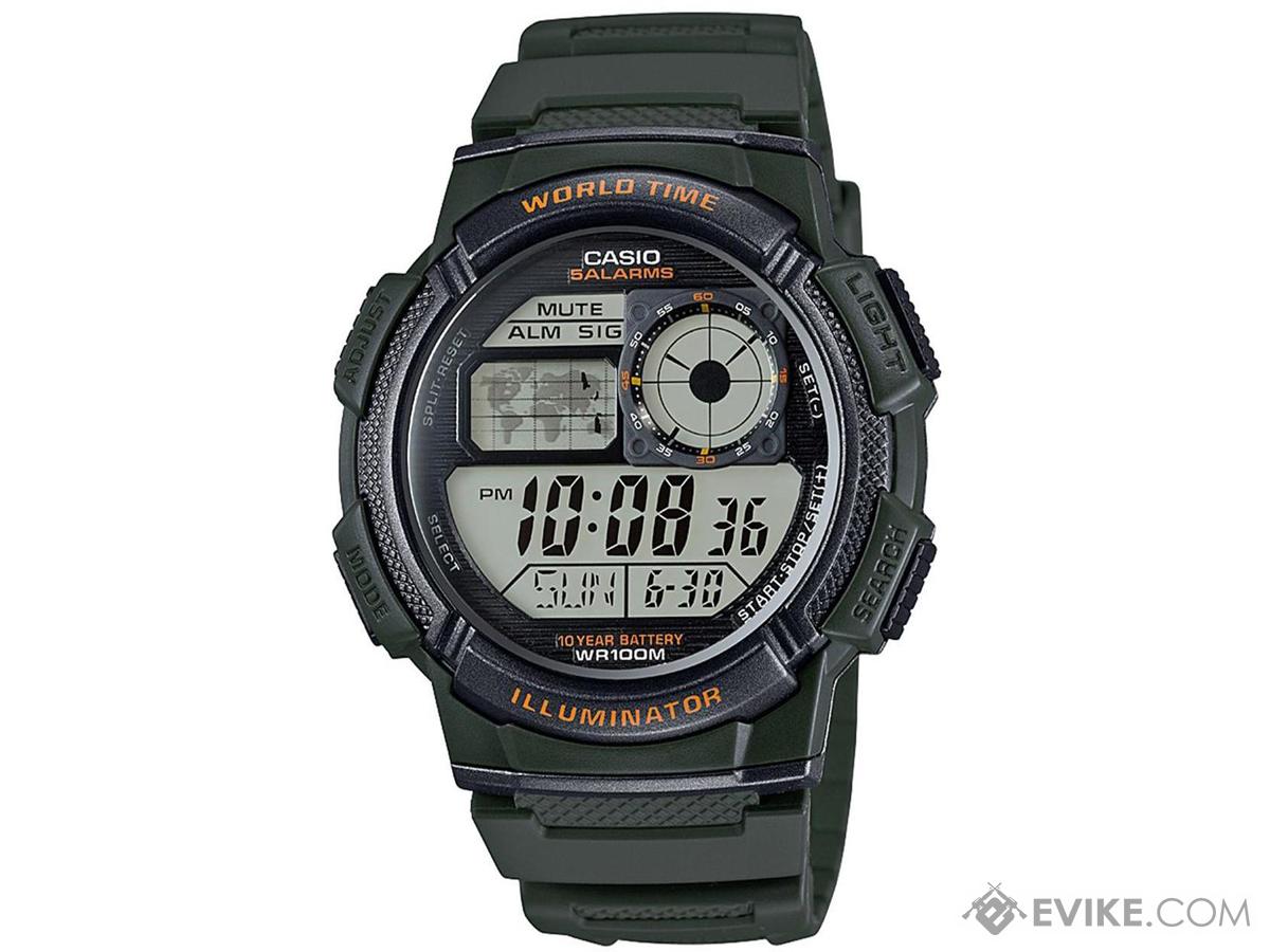 Casio Men's AE-1000W Resin Sport Digital Watch (Color: Green)