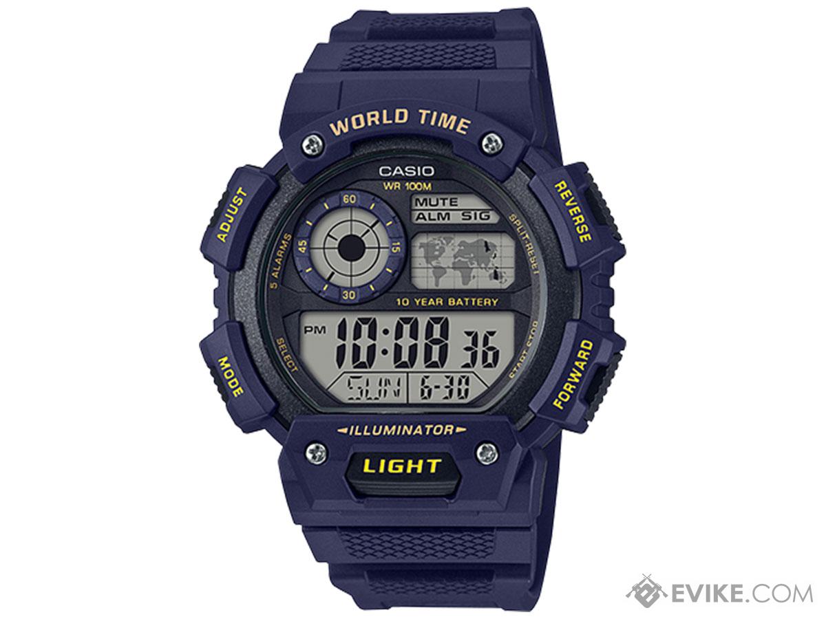 Casio AE1400WH World Time Digital Sports Watch (Color: Blue), Tactical  Gear/Apparel, Watches - Evike.com Airsoft Superstore