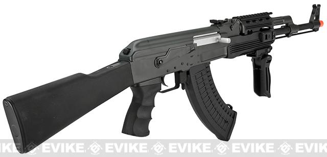 Evike CYMA – Rifle eléctrico AK-47 Airsoft AEG con licencia de Kalashnikov  con madera real paquete de batería LiPo de 74 V cargador – Yaxa Store