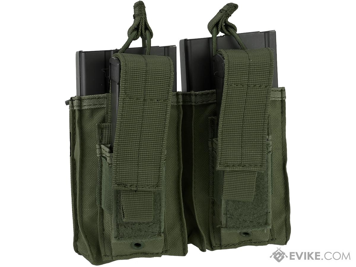 Condor MOLLE Double Kangaroo M14 & Pistol Mag Pouch (Color: OD Green)