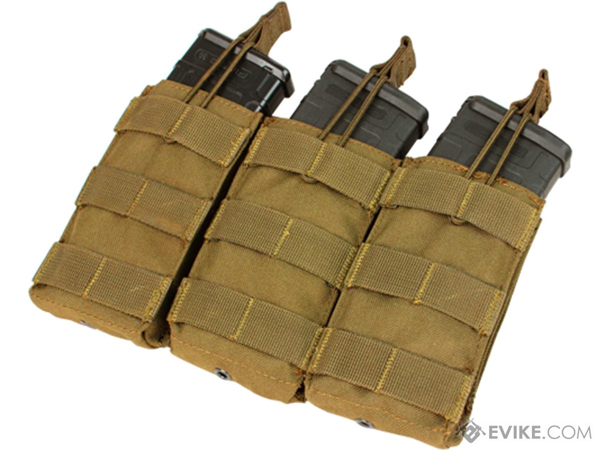 Condor Tactical Open Top Triple AR15 / M4 / M16 / 5.56 NATO Magazine Pouch (Color: Coyote Brown)