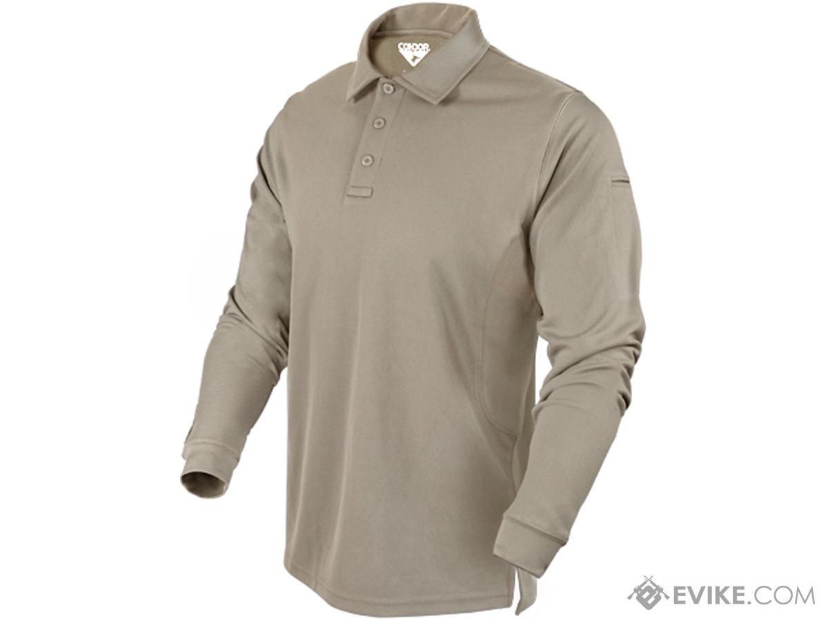 Condor Performance Tactical Long Sleeve Polo (Color: Sand / X-Large ...