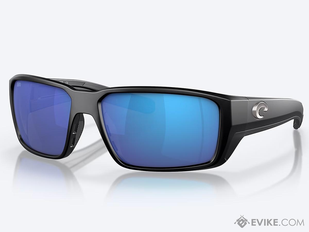 Costa Del Mar Fantail Pro Series Polarized Sunglasses (Color: Matte Black / 580G Blue Mirror Lens)