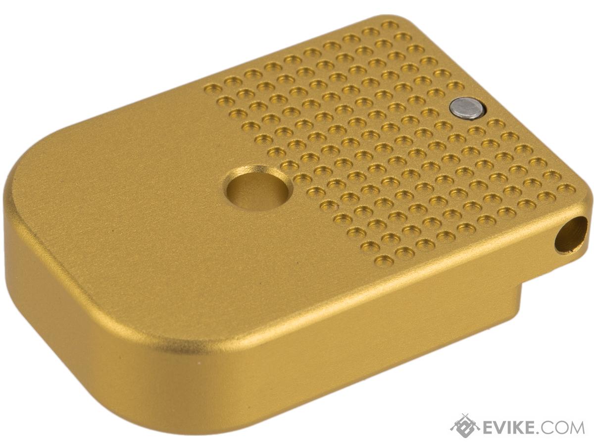 CowCow Technology CNC Aluminum Dot Matrix Magazine Base Plate for TM Hi-Capa Pistols (Color: Gold)