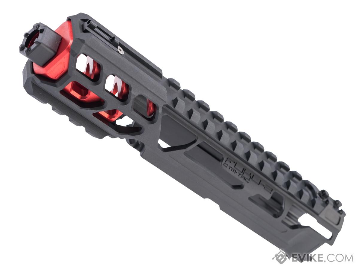 CTM CNC FUKU-2 Cutout Upper Receiver V2 for AAP-01 Gas Blowback Airsoft Pistols (Color: Black / Red / Short)